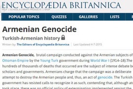 Britannica ansiklopedisinde ‘Ermeni Soykırımı’ başlığı eklendi