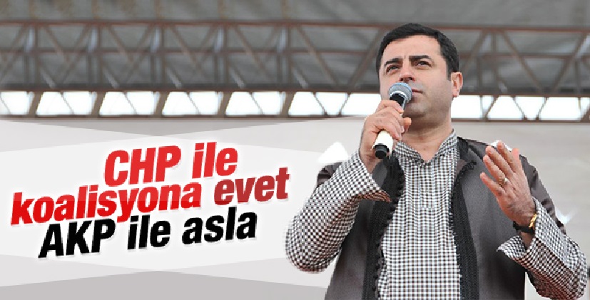 Demirtaş, AKP ile koalisyon yapmayacaklarını bildirdi