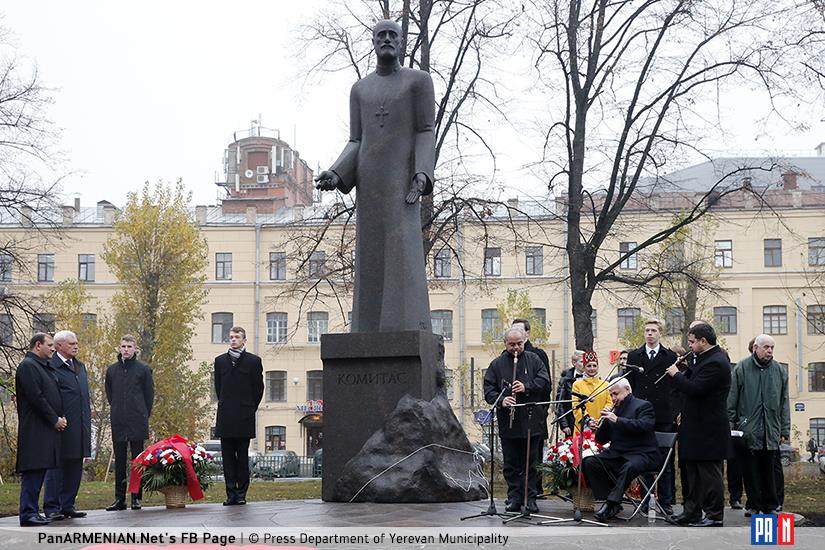 Rusya Sankt-Peterburg şehrinde  Komitas Vardabed’in heykeli açıldı