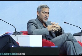 George Clooney ,Yerevan'daki "'Soykırım Suçuna karşı" 2. Global Forumu'nda konuştu