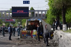 Yerevan’da patlayan otobüste patlayıcı madde izi çıktı