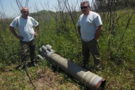 Karabağ’da "Smerch" füze sisteminin fragmanları bulundu