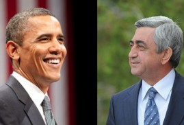 Sarkisyan'dan Obama'ya kutlama mesajı