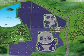 Çin'de Panda şeklinde güneş enerjisi santrali elektrik üretmeye başladı