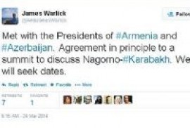 James Warlick: Ermenistan ve Azerbaycan Cumhurbaşkanları bir araya gelecek