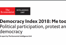 Ermenistan, EIU tarafından hazırlanan "Demokrasi Endeksi 2018"de 8 basamak ilerledi