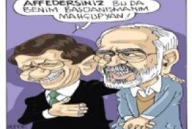 Davutoğlu ile Mahçupyanın karikatürü Erdoğanı hedef aldı