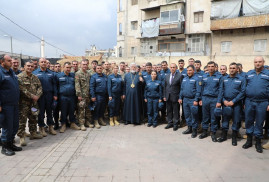 Kilikya Ermeni Katolikosu 1. Aram Suriye'de bulunan Ermeni uzmanlarıyla bir araya geldi