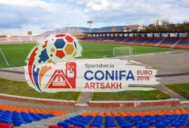 Karabağ ConiFA Avrupa futbol şampiyonasının katılımcılarını karşılıyor