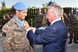 UNIFIL'de görev yapan Ermeni askerler ödüllendirildi