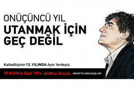 Hrant Dink, öldürülüşünün 13. yılında Türkiye'de ve dünyanın birtakim şehirlerinde anılacak