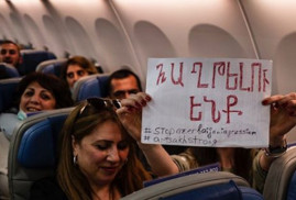 Ermenistan'a uçuş Diaspora Ermenileri ile doluydu (Foto)