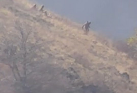 Azerbaycan askerleri Laçın dağlarından nasıl kaçıyor (video)