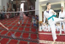 Türkiye’deki camilerde 'badminton'a soruşturma (video)