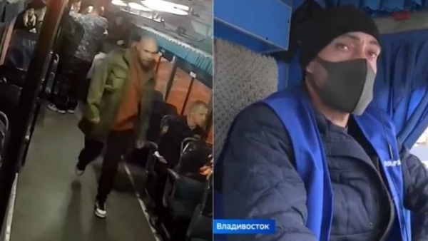 Ermeni şoför, Rusya'da yolcuları korkutan çeteyi otobüsten kovdu (Video)