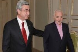 Sarkisyan’dan Aznavour’a doğum günü mesajı