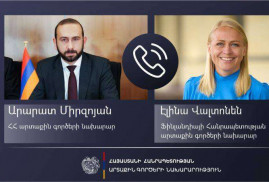 Ararat Mirzoyan Finlandiya Dışişleri Bakanı Elina Valtonen ile telefonda görüştü