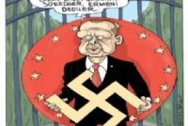 Ermenileri hedefe koyan Erdoğan karikatür kahramanı