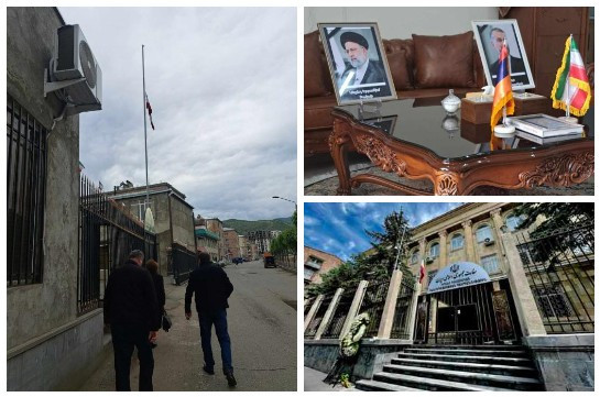 Ermenistan'daki İran elçiliği önünde vatandaşlar çiçekler bırakıyor (Foto)