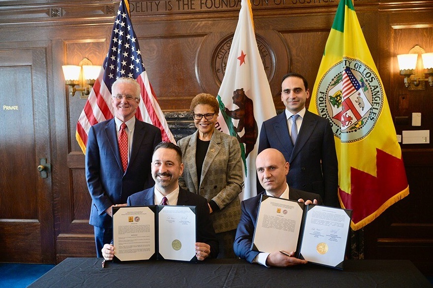 Ermenist'ın başkenti ve Los Angeles arasında mutabakat zaptı imzalandı