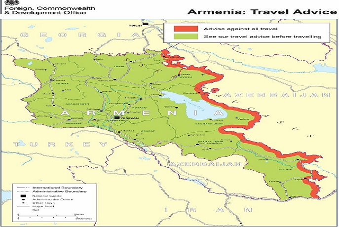 Britanya Hükümeti’nden Ermenistan’a seyahat eden vatandaşlarına Azerbaycan sınır uyarısı