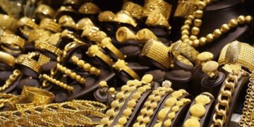 Window display of jewelry shop