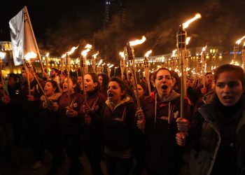 March with torches on the occasion of the Commemoration Day of Armenian Genocide victims began from the Republic Square to the Armenian Genocide memorial complex